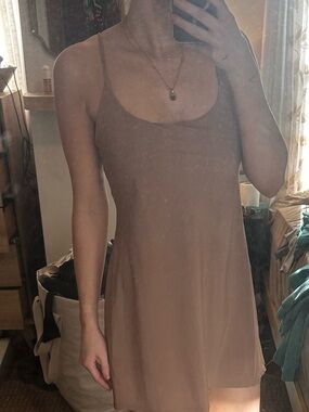 Abercrombie Simple Spaghetti Strap Slip Dress - Taupe